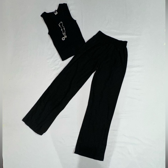 Joe Benbasset Elegant Black Wide Leg Pants - Picture 3 of 4
